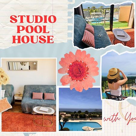 Studio Pool House Vue Mer Panoramique Amazing Sea View Wifi Linge Linen Inclut Aircondition 라크루아발메르 외부 사진