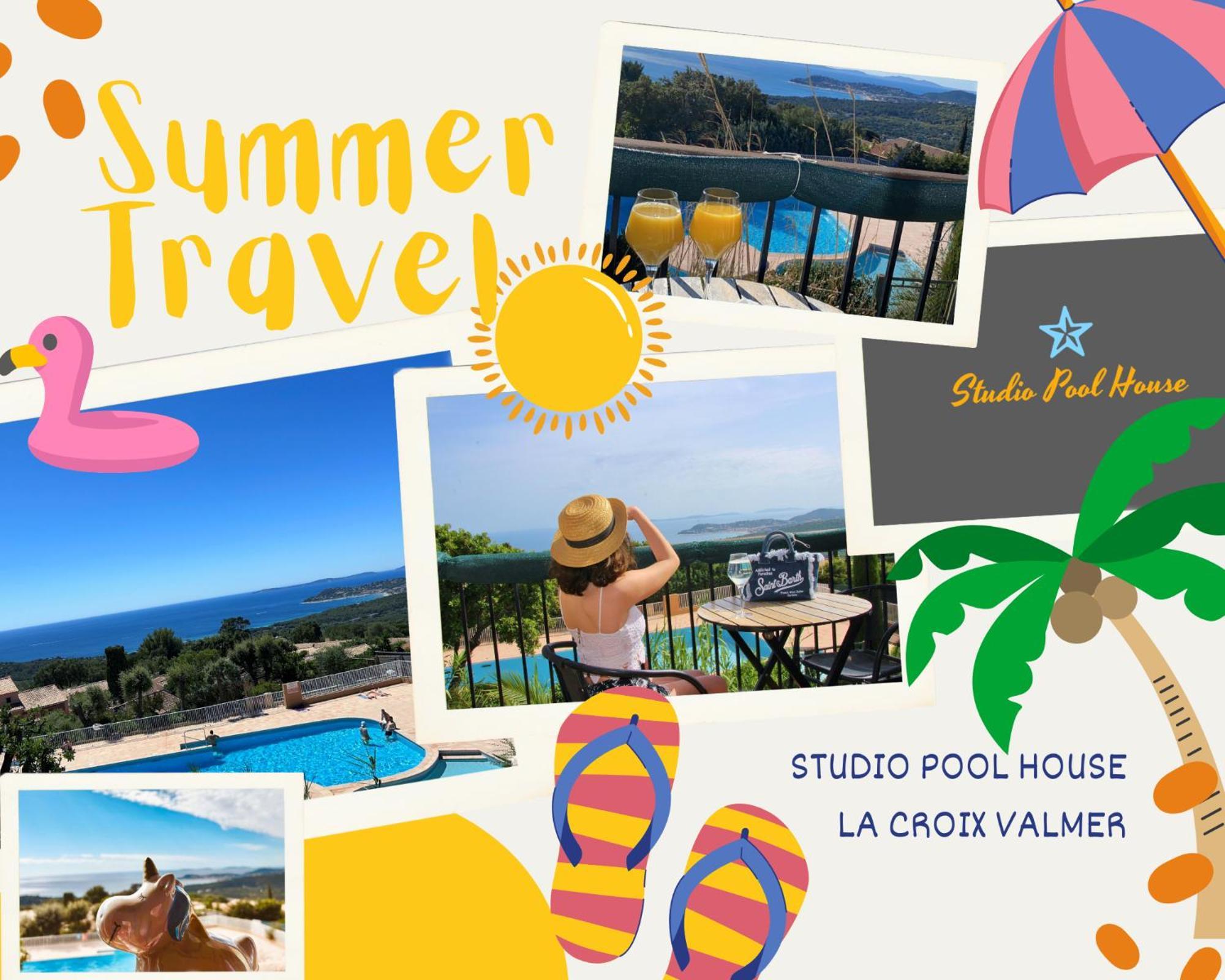 Studio Pool House Vue Mer Panoramique Amazing Sea View Wifi Linge Linen Inclut Aircondition 라크루아발메르 외부 사진