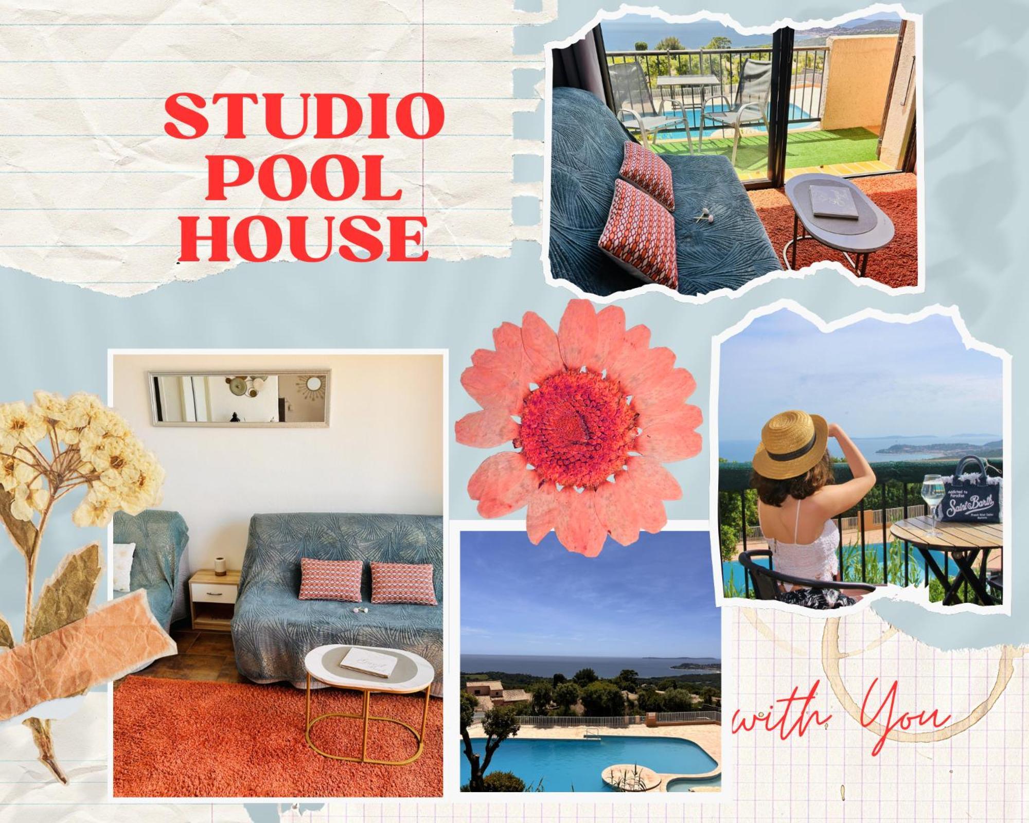 Studio Pool House Vue Mer Panoramique Amazing Sea View Wifi Linge Linen Inclut Aircondition 라크루아발메르 외부 사진